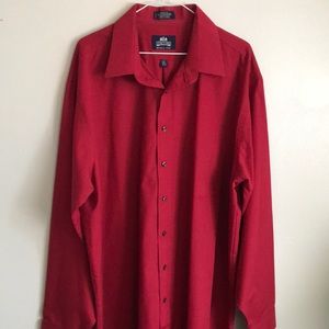 Men’s Stafford Red collared dress shirt